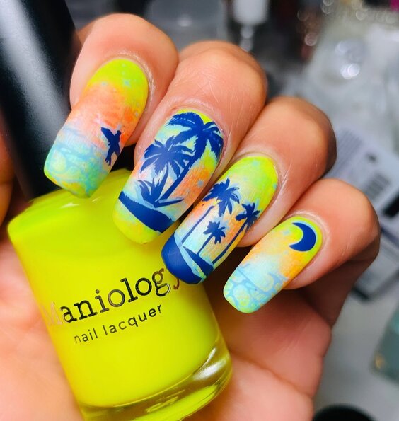 23 Summer Palm Tree Nail Designs: Vibrant & Chic Art Ideas