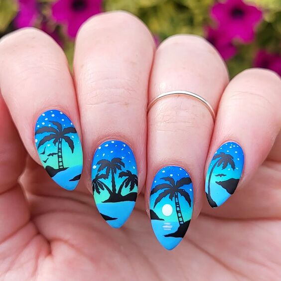 23 Summer Palm Tree Nail Designs: Vibrant & Chic Art Ideas