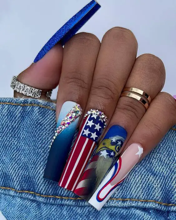 22 Stunning American Flag Nails: Patriotic Manicure Designs for the 4th of July