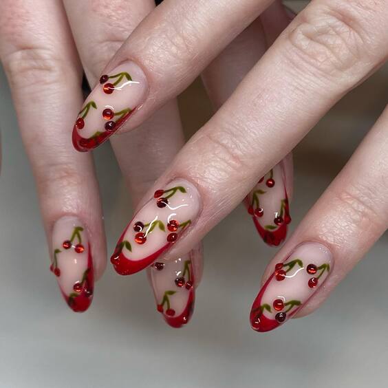 21 Summer Cherry Nail Designs: Glam Up with Vibrant Manicures!