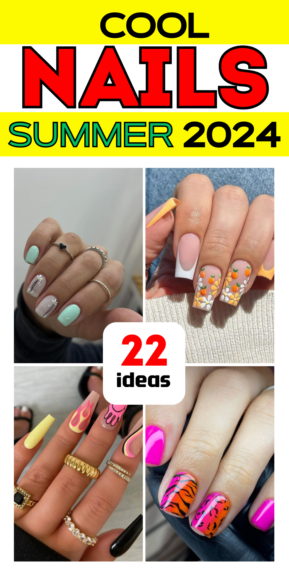 22 Stunning Summer Nail Designs 2024: Bold Colors & Chic Patterns