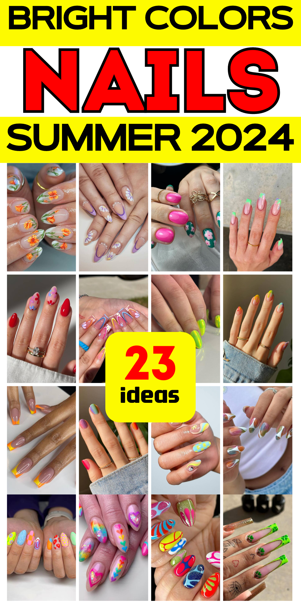 23 Summer Nails Bright Colors: Explore Neon, Pastel, and Art Designs