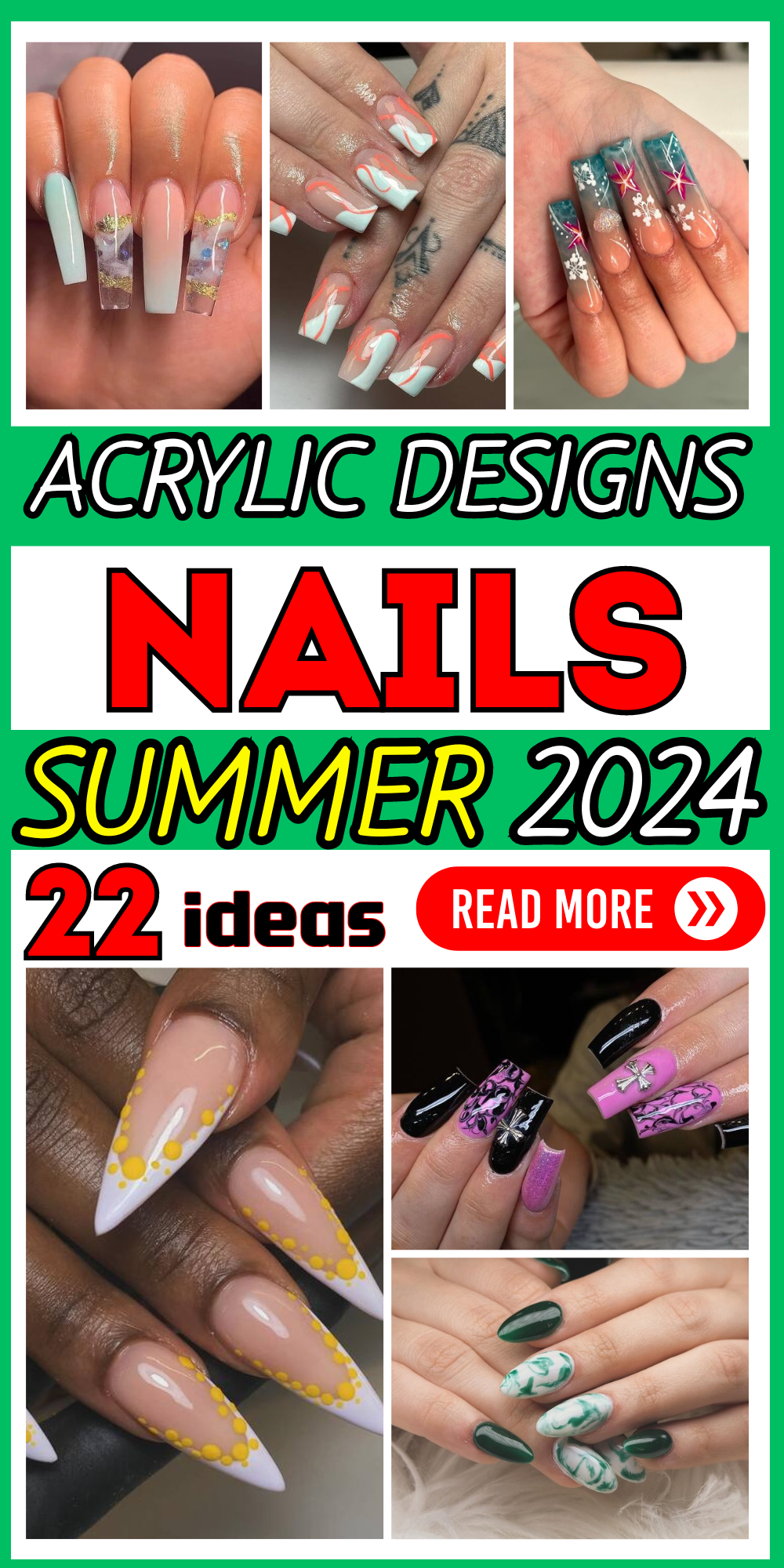 22 Stunning Acrylic Nail Designs: Explore Seasonal Trends & Creative Styles