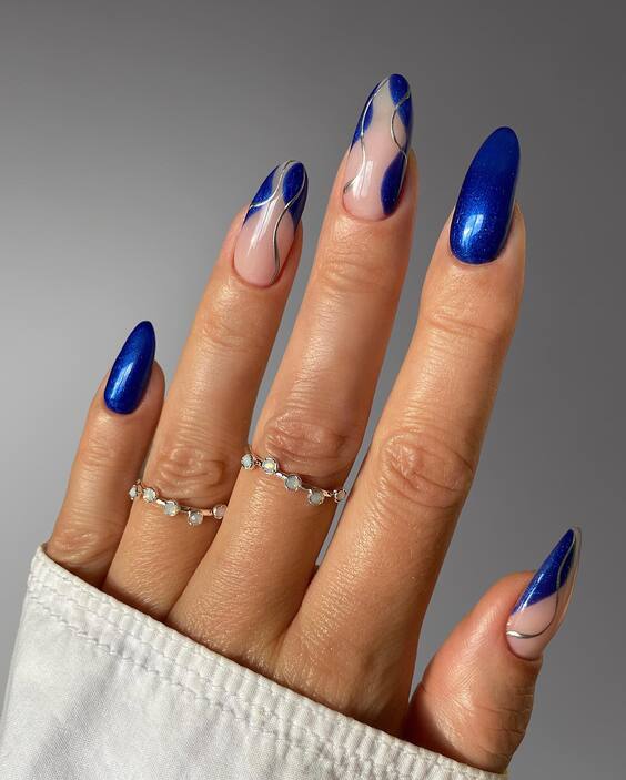 22 Stunning Blue Fall Nail Designs for 2024