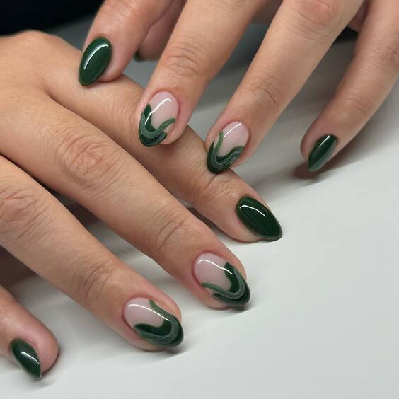 20 Stunning Fall Green Nail Designs for a Trendy Manicure