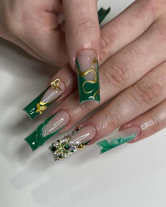 20 Stunning Fall Green Nail Designs for a Trendy Manicure