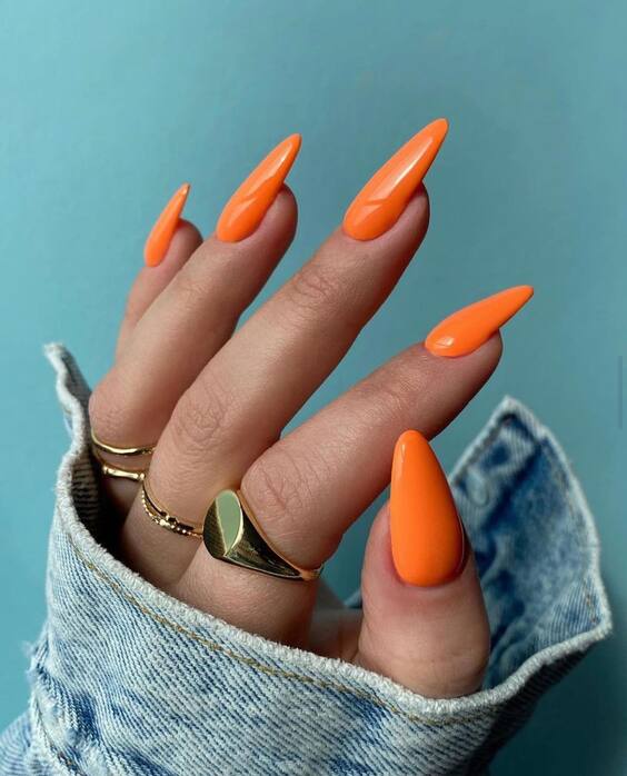 20 Stunning Fall Burnt Orange Nail Designs