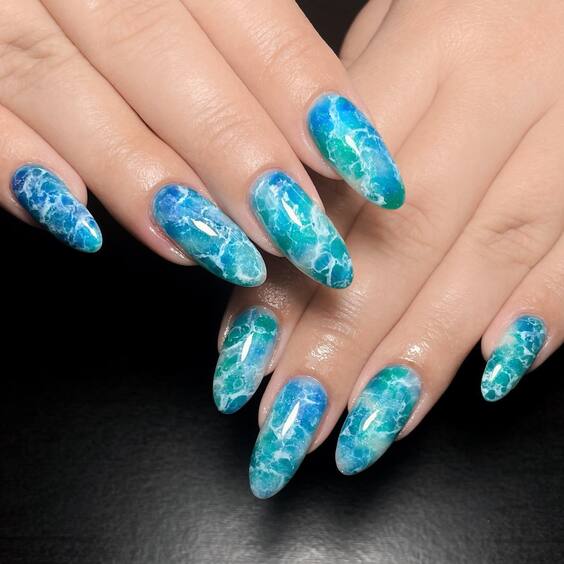 22 Stunning Blue Beach Nails: Perfect Designs for Summer 2024