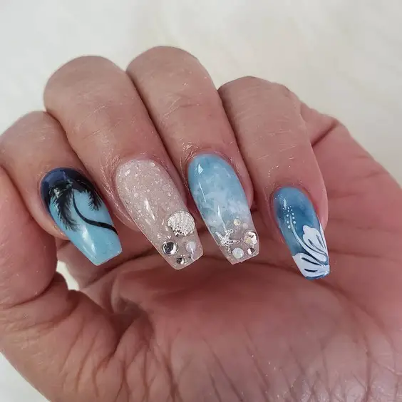 22 Stunning Blue Beach Nails: Perfect Designs for Summer 2024