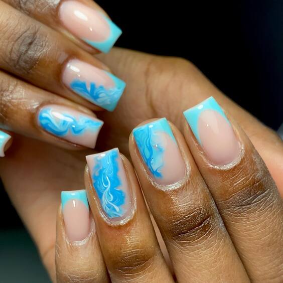 22 Stunning Blue Beach Nails: Perfect Designs for Summer 2024