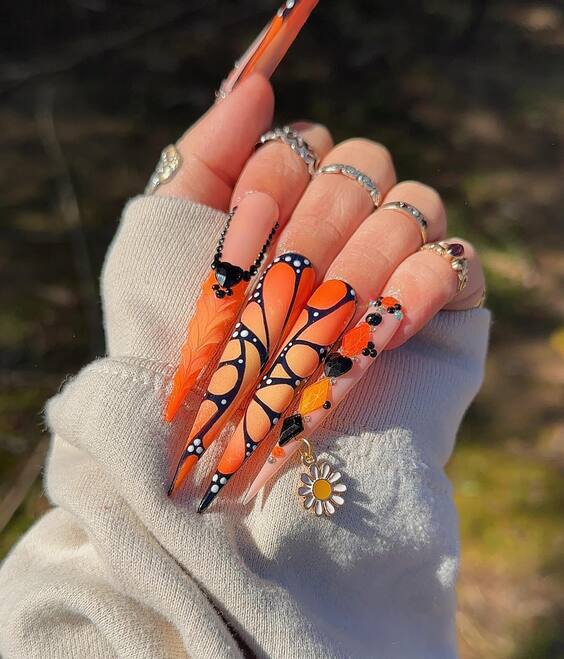 20 Stunning Fall Burnt Orange Nail Designs