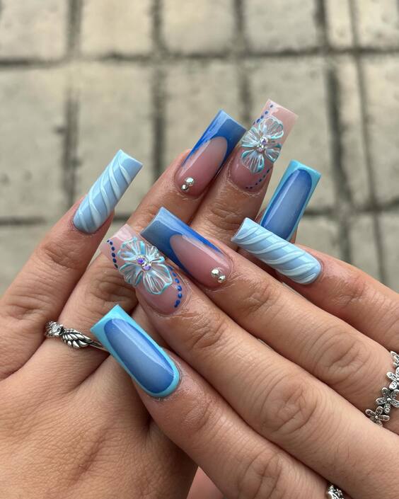 22 Stunning Blue Beach Nails: Perfect Designs for Summer 2024