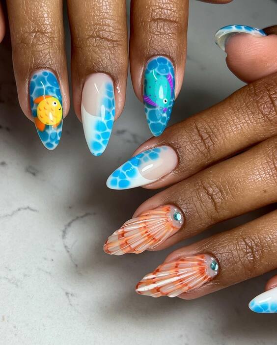 22 Stunning Blue Beach Nails: Perfect Designs for Summer 2024