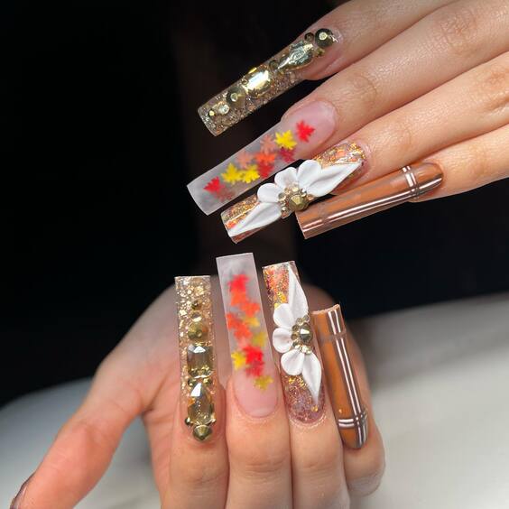 20 Top Fall Acrylic Nail Designs: Trendy Art for Autumn Season