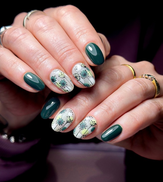 20 Stunning Fall Green Nail Designs for a Trendy Manicure