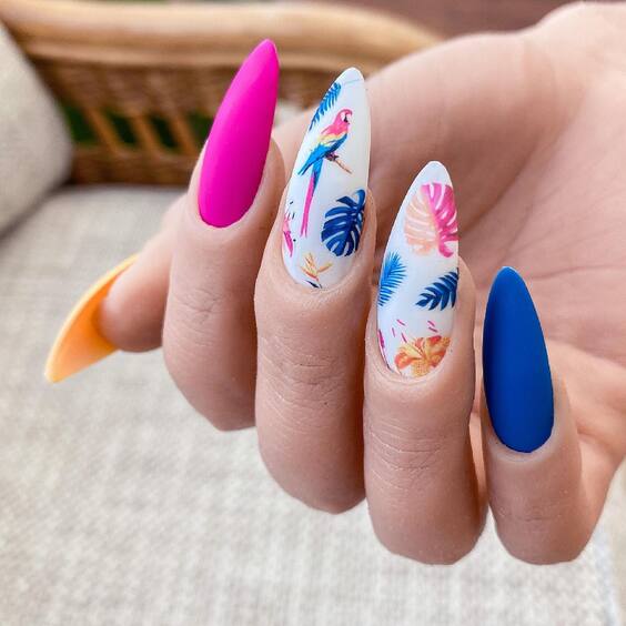 22 Tropical Nail Art Ideas: Vibrant Designs for Beach & Vacation Style