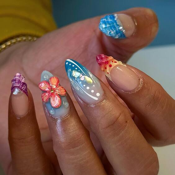 21 Stunning Beach-Themed Nails: Designs & Ideas for the Perfect Summer Look