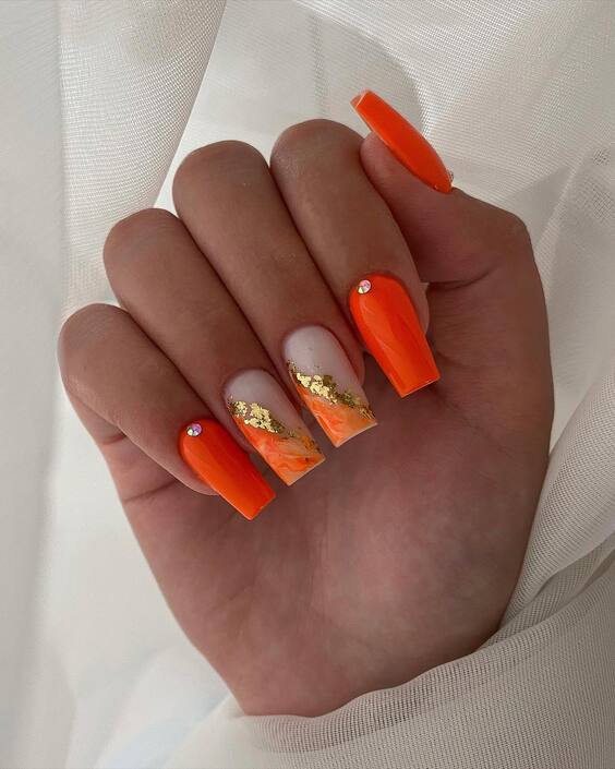 20 Stunning Fall Burnt Orange Nail Designs