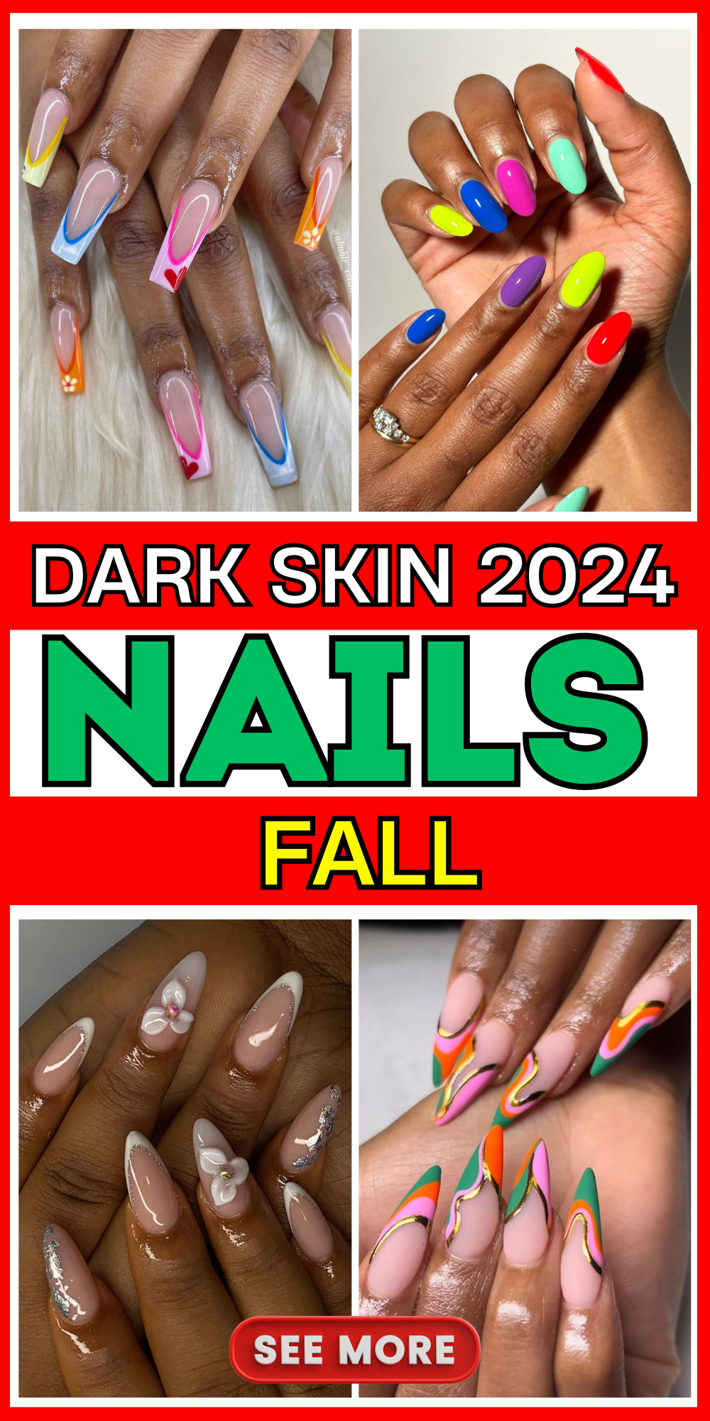 21 Vibrant Fall Nail Designs for Dark Skin 2024: Trendy & Bold Styles