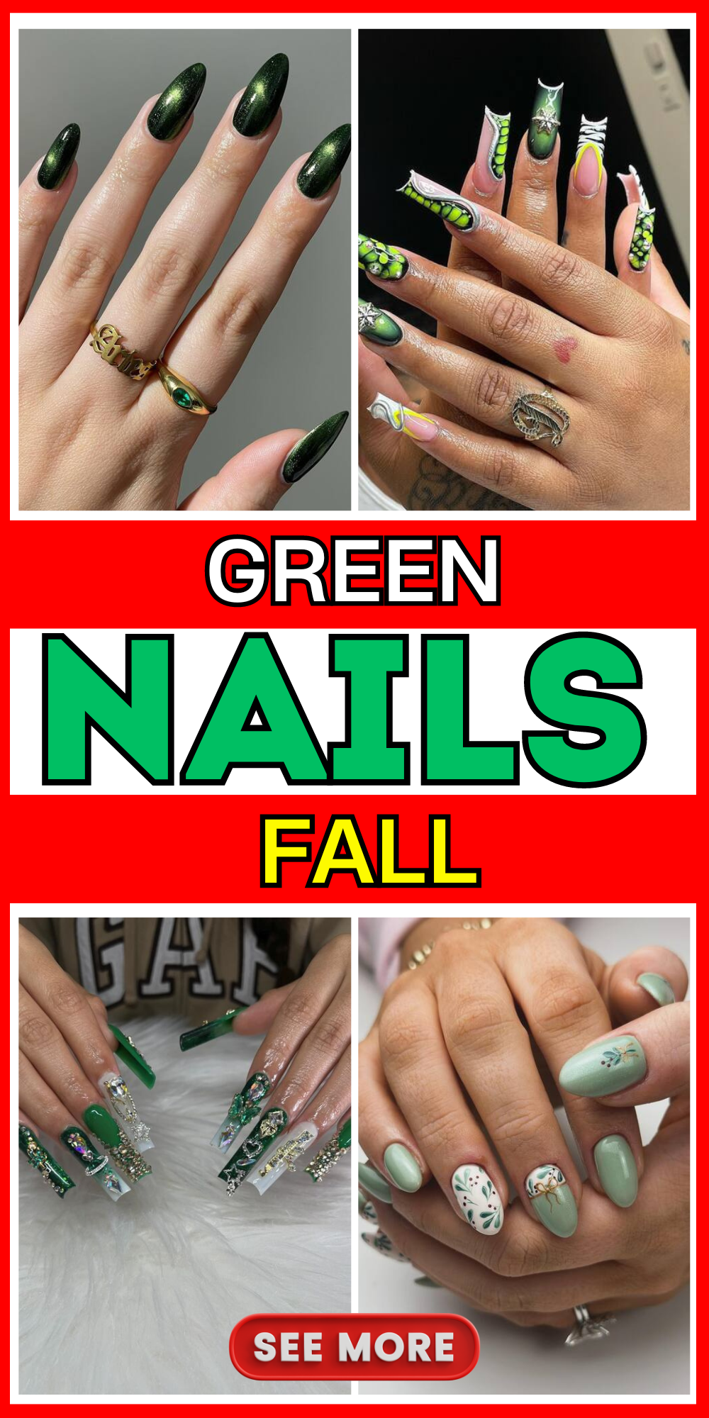 20 Stunning Fall Green Nail Designs for a Trendy Manicure