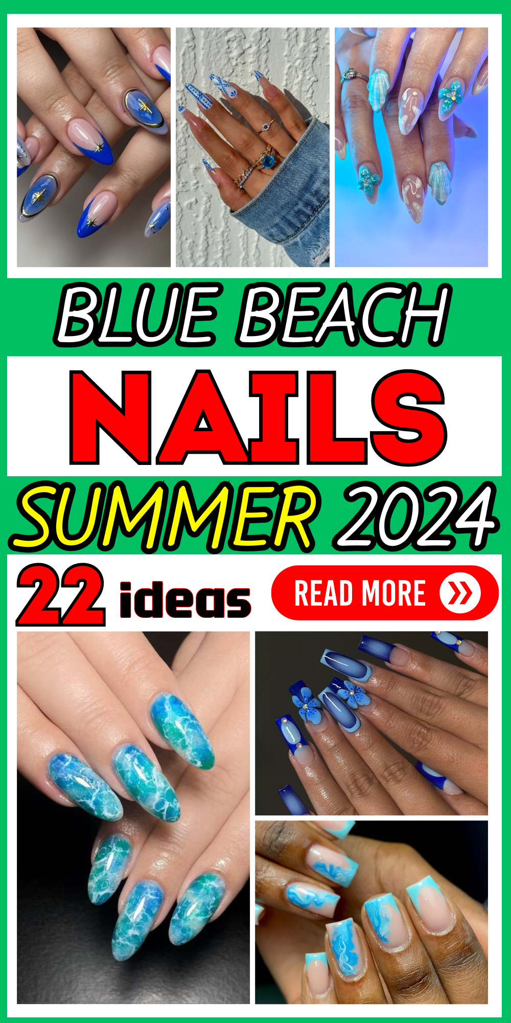 22 Stunning Blue Beach Nails: Perfect Designs for Summer 2024