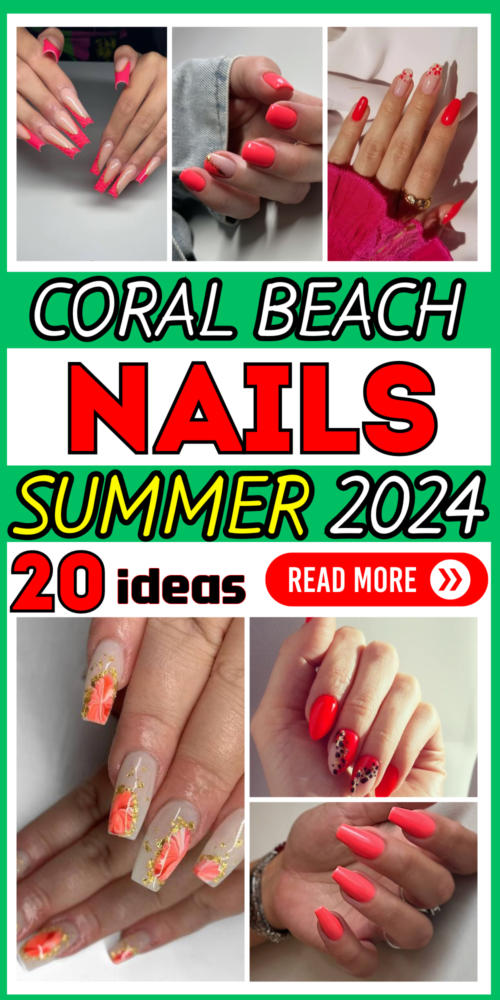 20 Stunning Coral Beach Nail Designs for Vibrant Summer Style