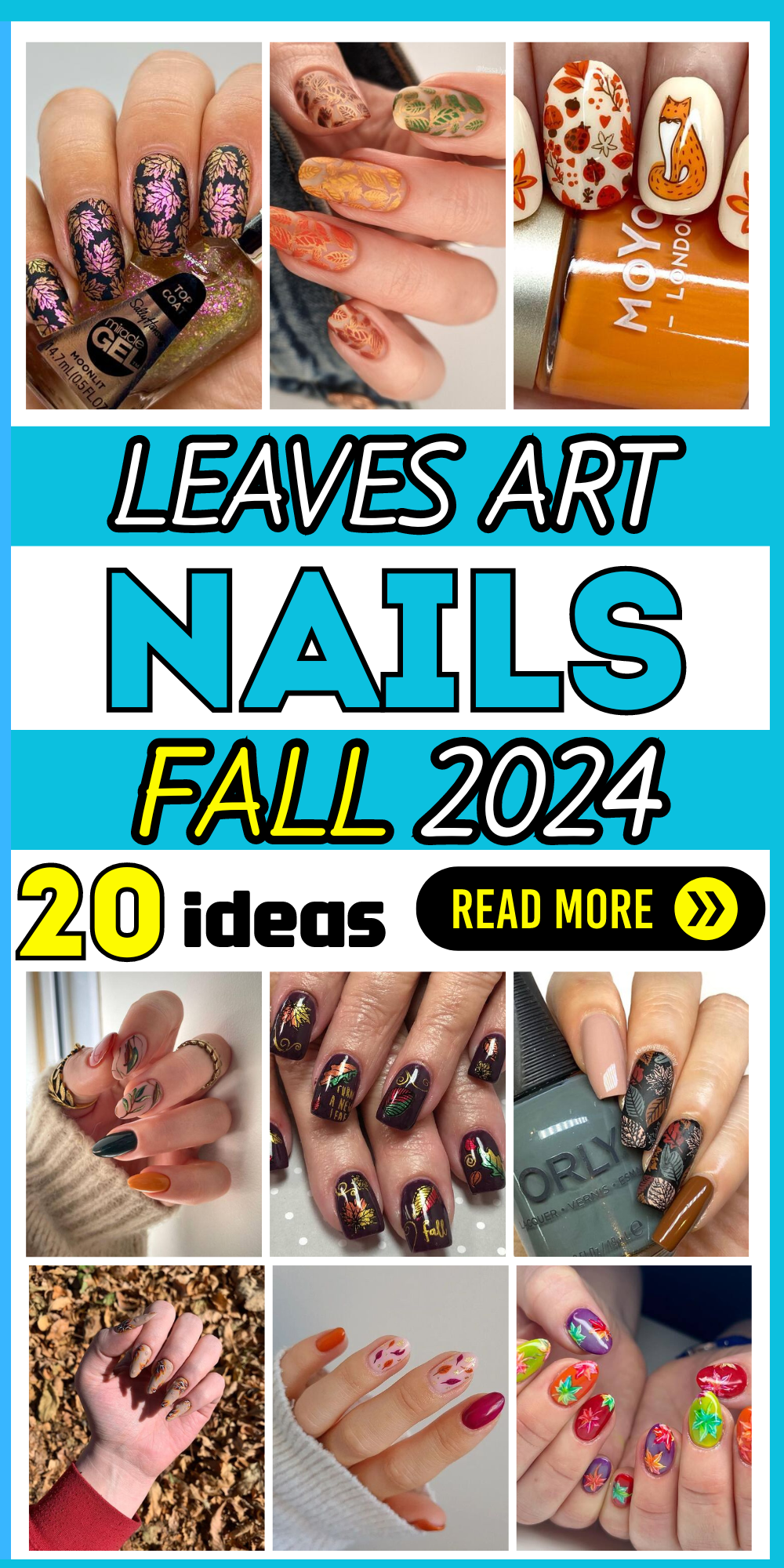 20 Embrace Fall with Stunning Leaves Nail Art Designs