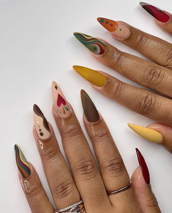 21 Vibrant Fall Nail Designs for Dark Skin 2024: Trendy & Bold Styles