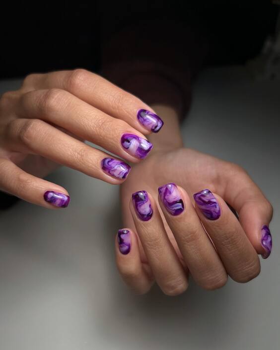 19 Top Fall Marble Nails 2024 Designs: Unleash Your Creativity with Unique Patterns and Colors