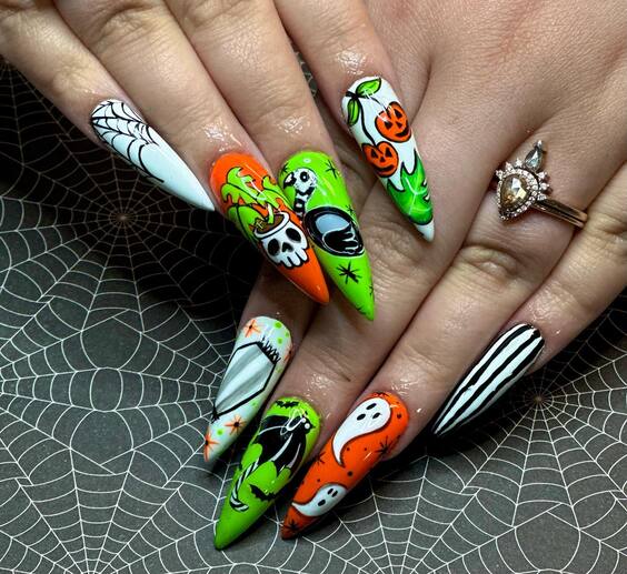 20 Stunning Fall Halloween Nails 2024: Trendy Designs for a Spooky Season