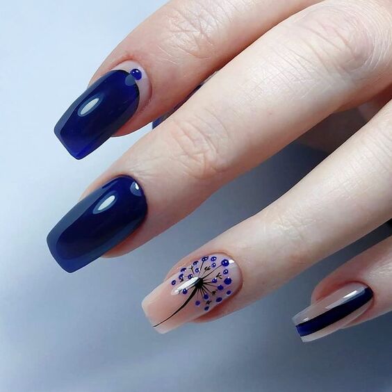 21 Stunning Navy Blue Nail Designs for a Chic Fall Look