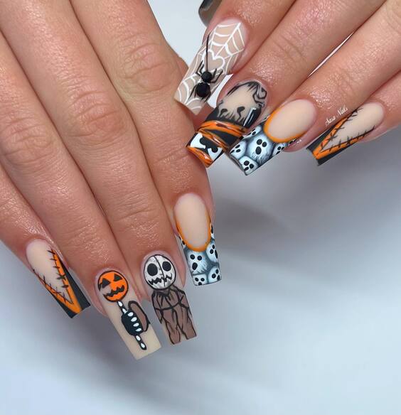 20 Stunning Fall Halloween Nails 2024: Trendy Designs for a Spooky Season