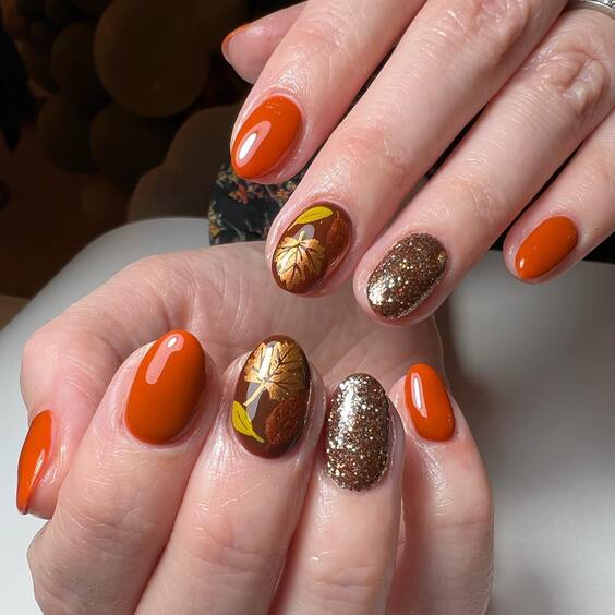 21 Autumn Leaf Nail Art: Trendy Designs for Fall