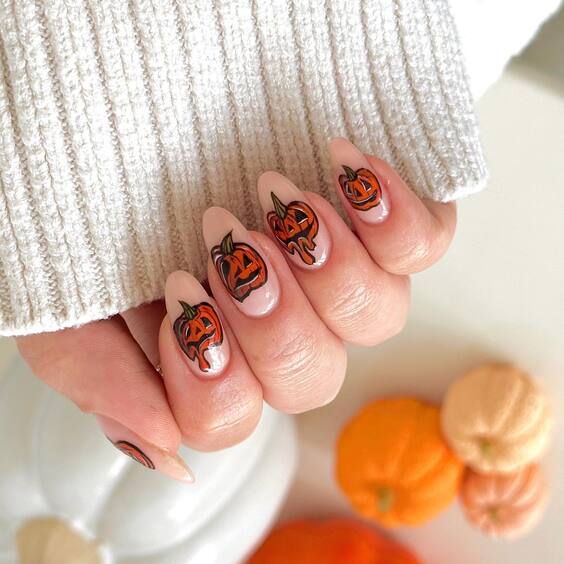 23 Stunning Fall Pumpkin Nails 2024: Top Designs & Ideas for Short, Almond, and Coffin Nails