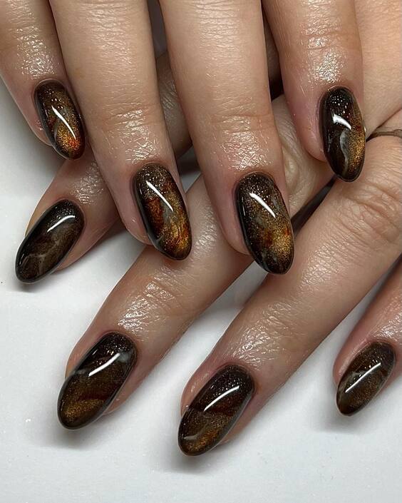 22 Stunning Fall Cat Eye Nail Designs You Must Try