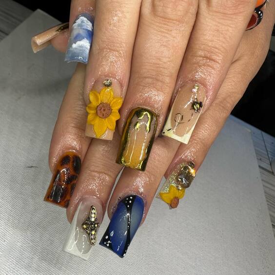 21 Stunning Fall Sunflower Nail Designs for a Seasonal Refresh