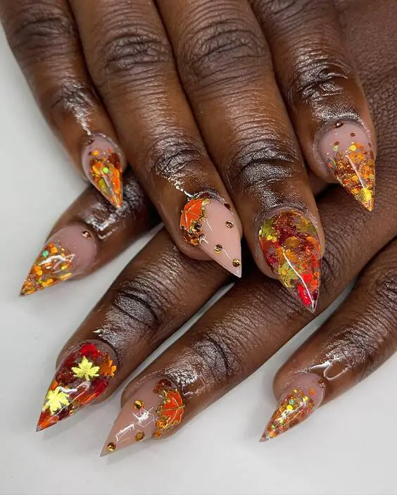 21 Autumn Leaf Nail Art: Trendy Designs for Fall