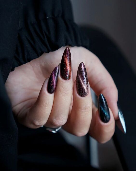 22 Stunning Fall Cat Eye Nail Designs You Must Try