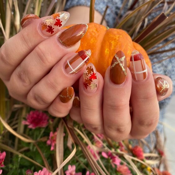 23 Fall Nails 2024 Almond: Top Styles for a Stylish Autumn Look