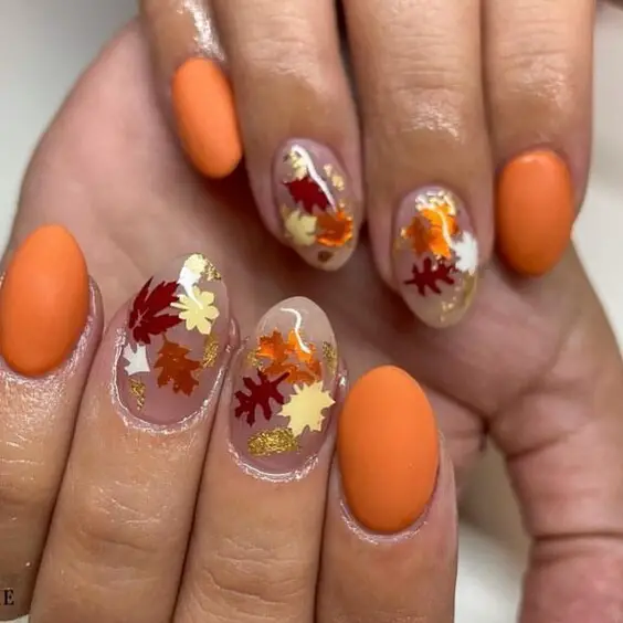 21 Autumn Leaf Nail Art: Trendy Designs for Fall