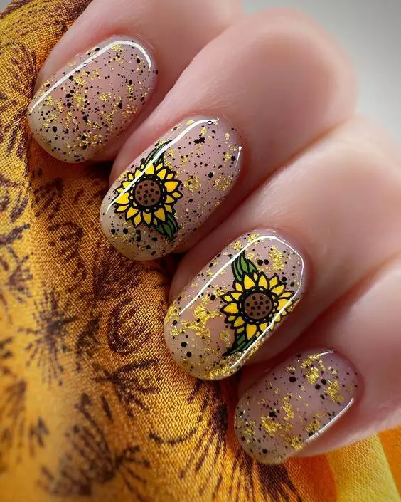 21 Stunning Fall Sunflower Nail Designs for a Seasonal Refresh