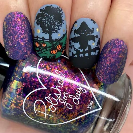 19 Autumn Nail Art: Discover Stunning Fall Tree Designs