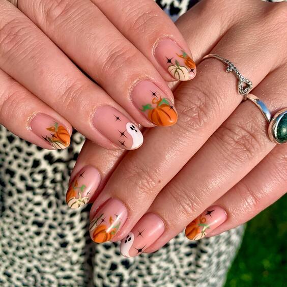 23 Stunning Fall Pumpkin Nails 2024: Top Designs & Ideas for Short, Almond, and Coffin Nails