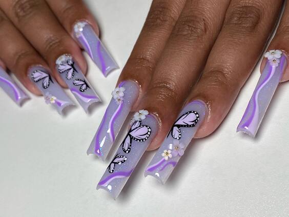 21 Stunning Butterfly Acrylic Nails: Discover Chic & Whimsical Designs!