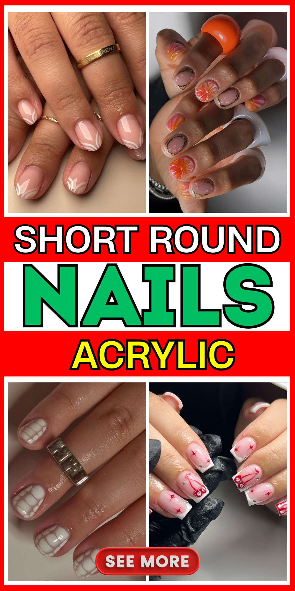 21 Short Round Acrylic Nails: Explore Creative & Elegant Designs!