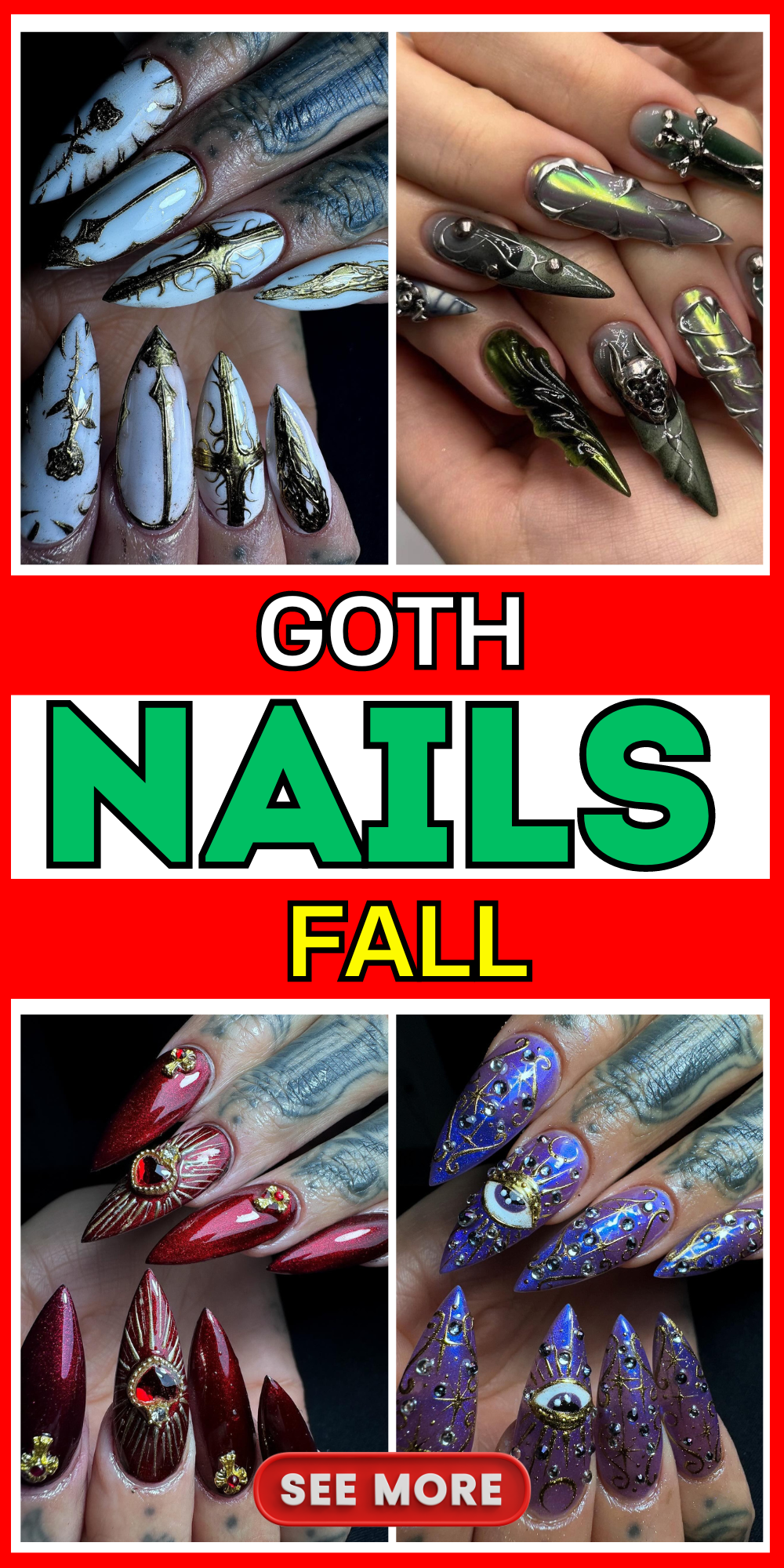 20 Goth Fall Nails Guide: Top Designs for a Mysterious Autumn Look