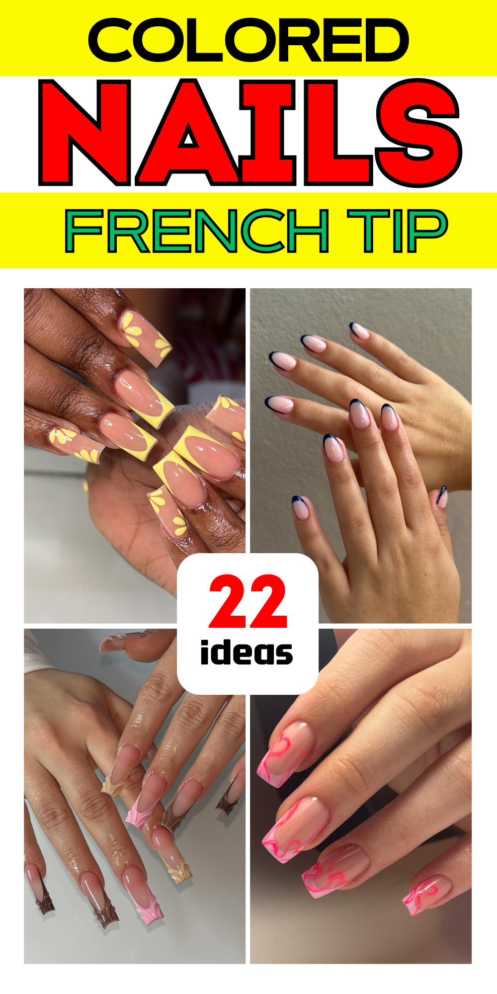 22 Explore Stunning Colored French Tip Nails: Designs and DIY Tips