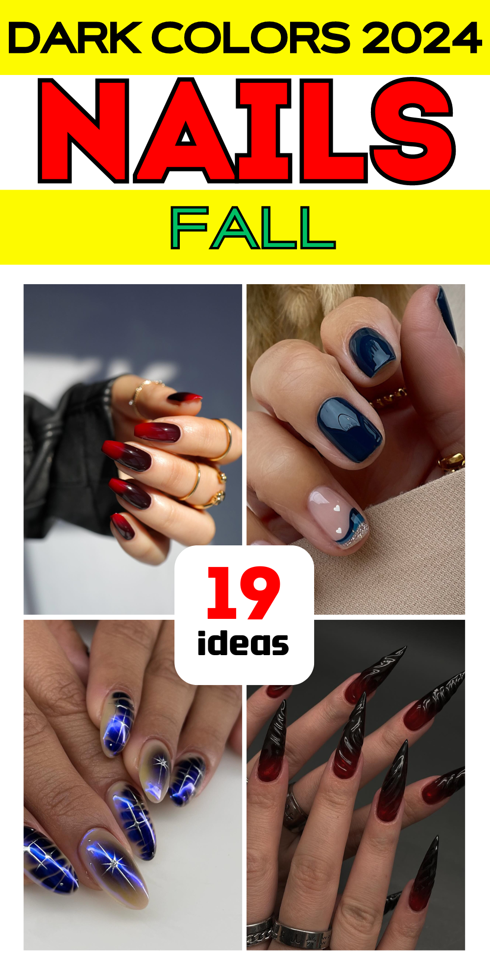 19 Trending Dark Fall Nail Colors 2024: Bold & Beautiful Designs!