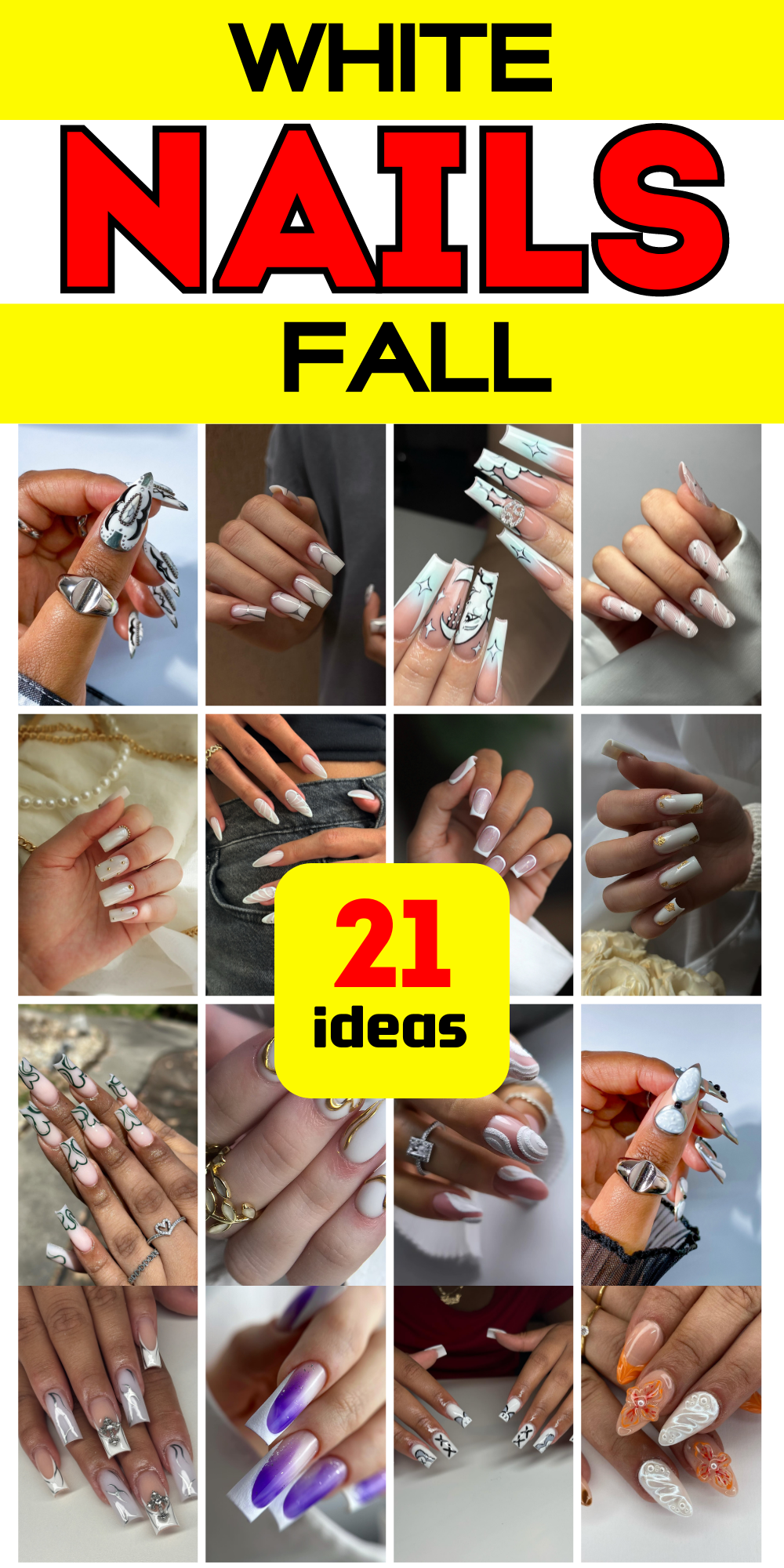 22 Elegant White Fall Nail Designs for a Chic Autumn Look