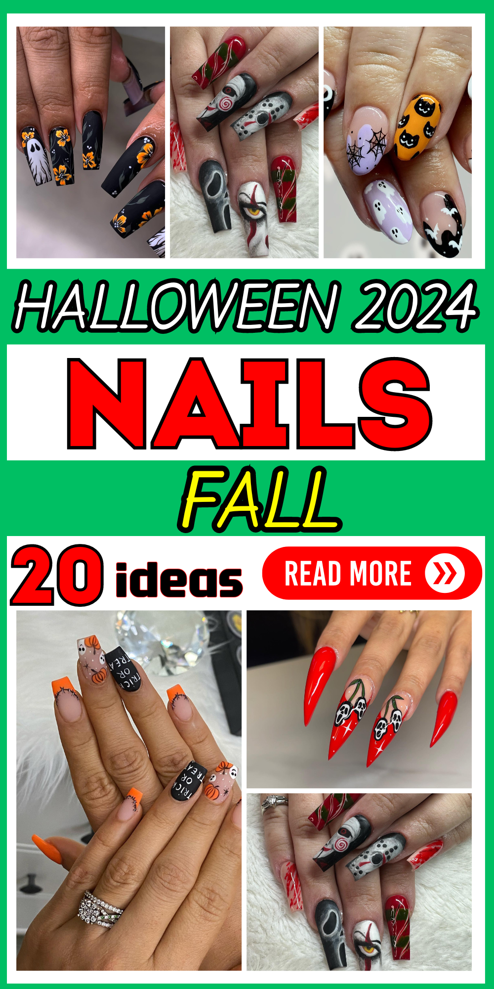 20 Stunning Fall Halloween Nails 2024: Trendy Designs for a Spooky Season